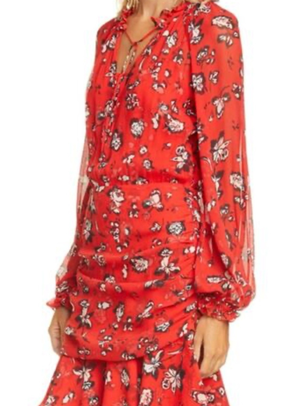 Veronica Beard Alena silk floral mini dress size 10